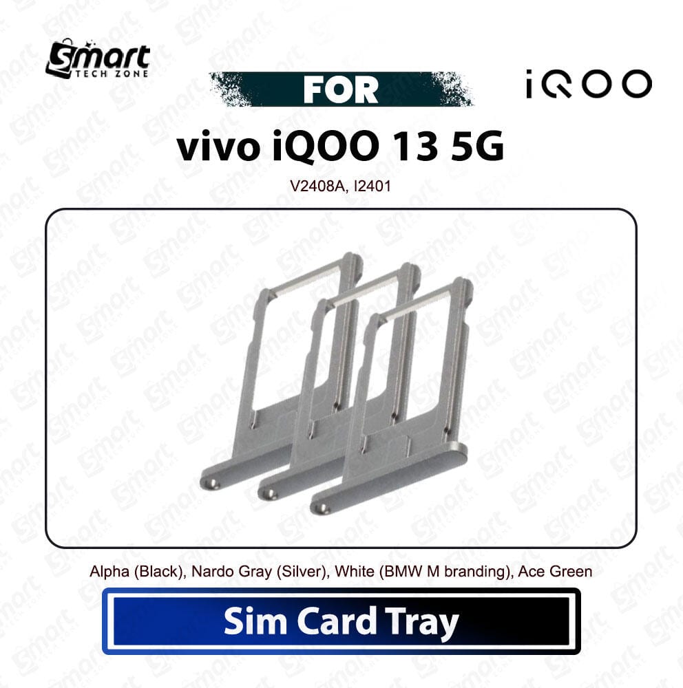 vivo iQOO 13 5G SIM Tray | SIM Card Tray | SIM Holder | SIM Slot Tray | Dual SIM Tray | SD Card Holder | Replacement | Premium Quality For V2408A, I2401