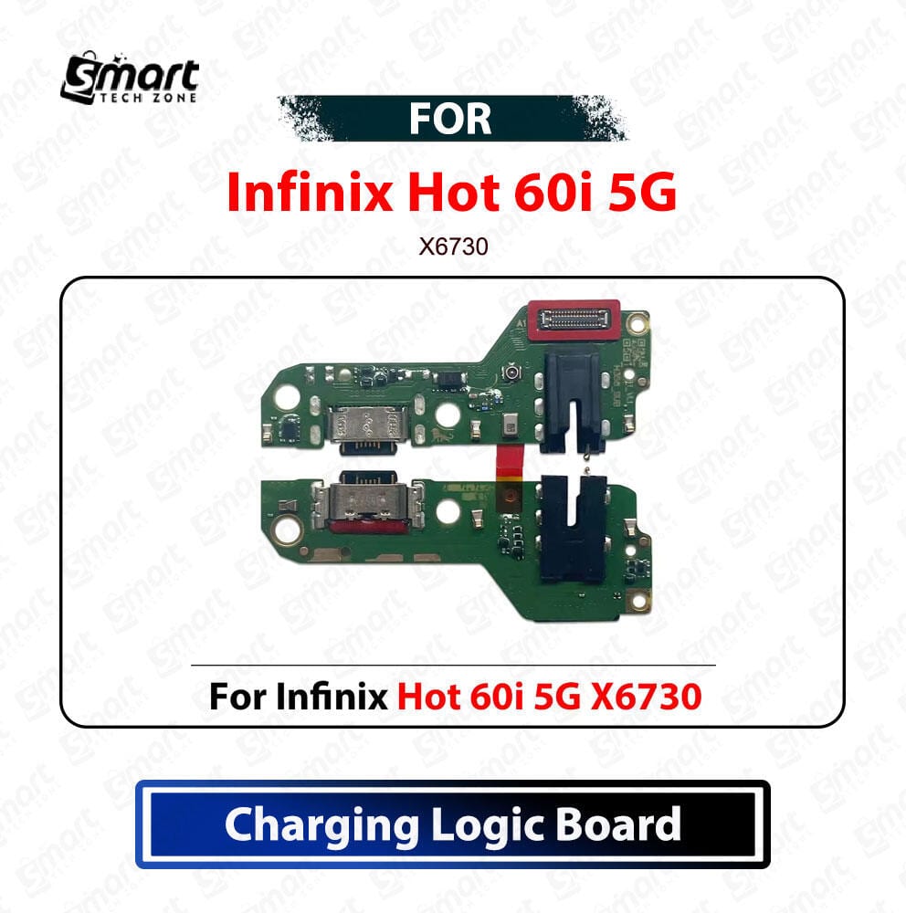 Infinix Hot 60i 5G Charging Logic Board Charging Port USB Plug PCB Dock Connector Replacement Spare Repair Part For X6730