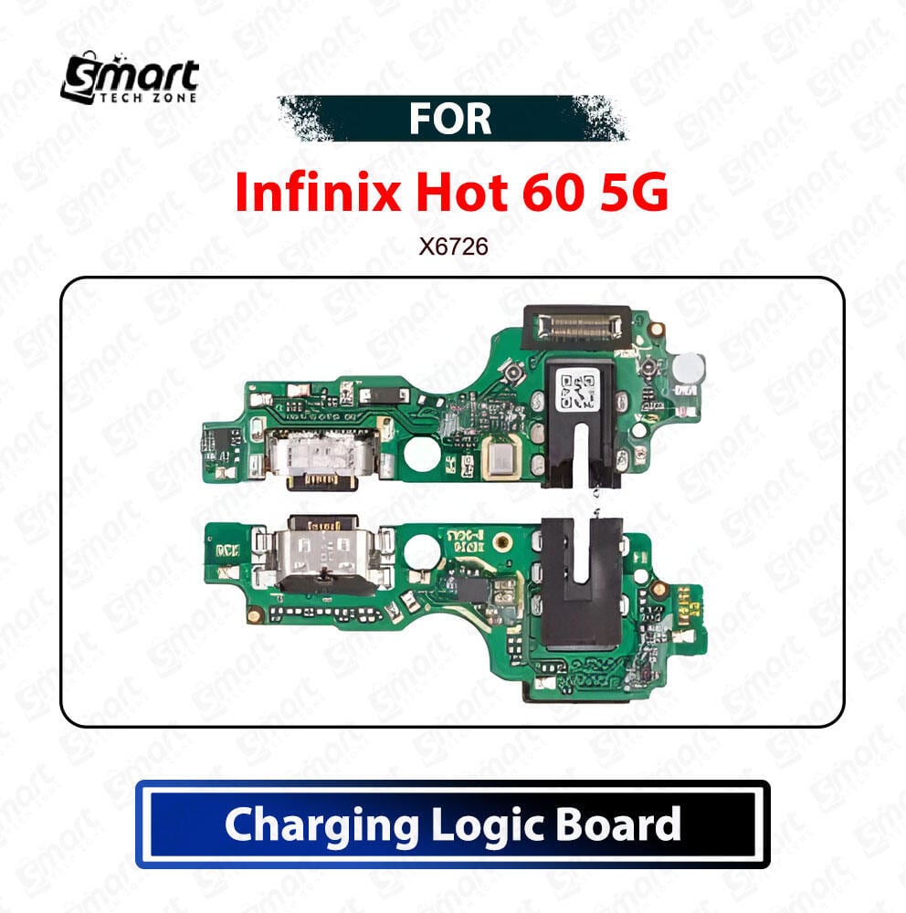 Infinix Hot 60 5G Charging Logic Board Charging Port USB Plug PCB Dock Connector Replacement Spare Repair Part For X6726