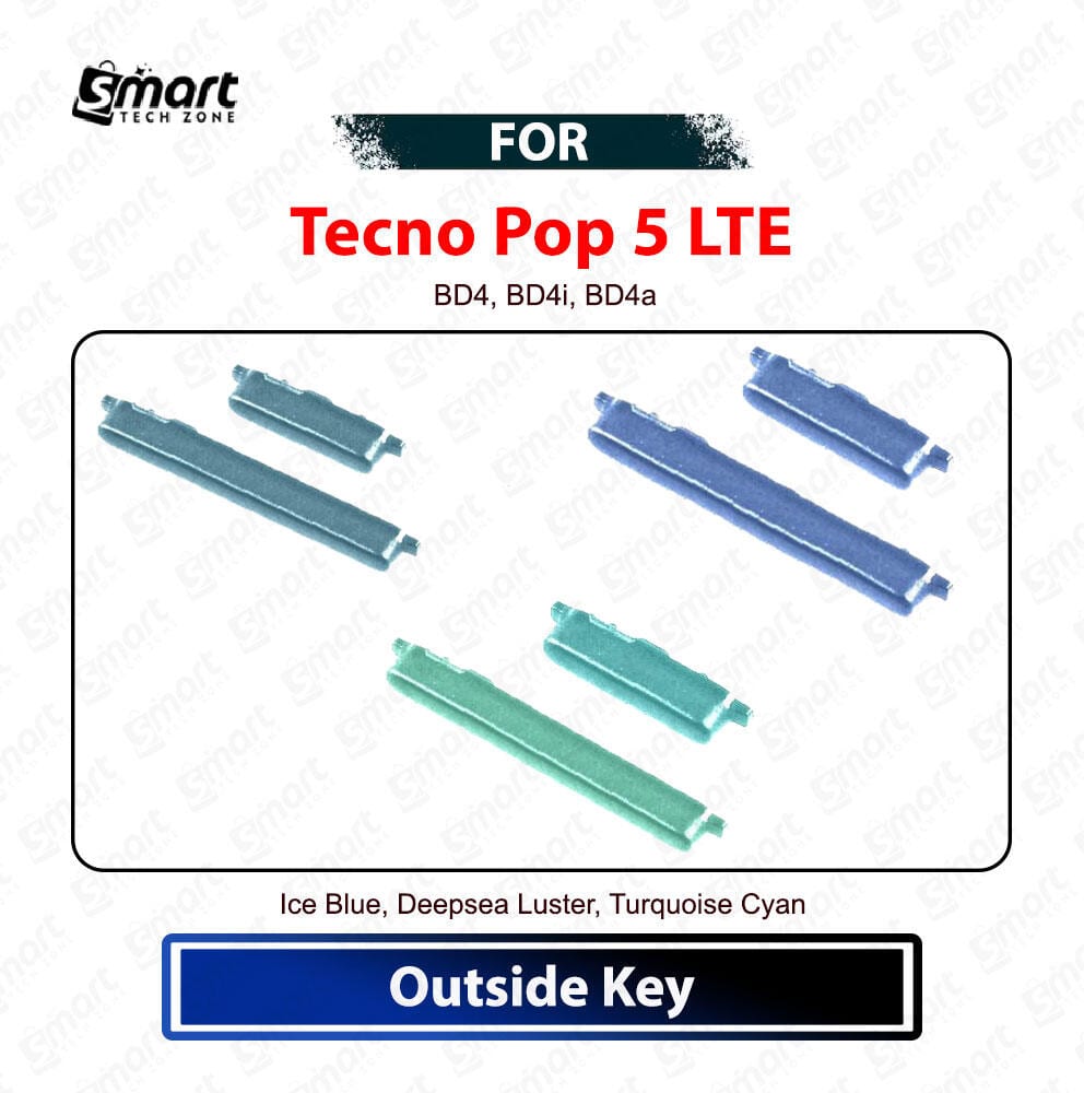 Tecno Pop 5 LTE Power On Off Switch Button Side Volume Up Down Buttons Replacement Repair Spare Part