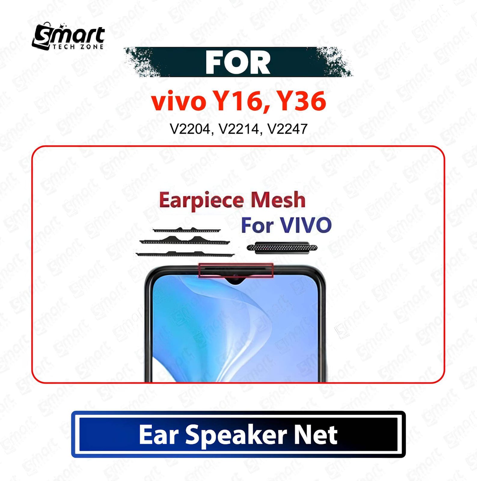 vivo Y16, Y36 Earpiece Speaker Mesh Anti Dust Net - Top Ear Speaker Dustproof Grill Replacement Repair Spare Parts