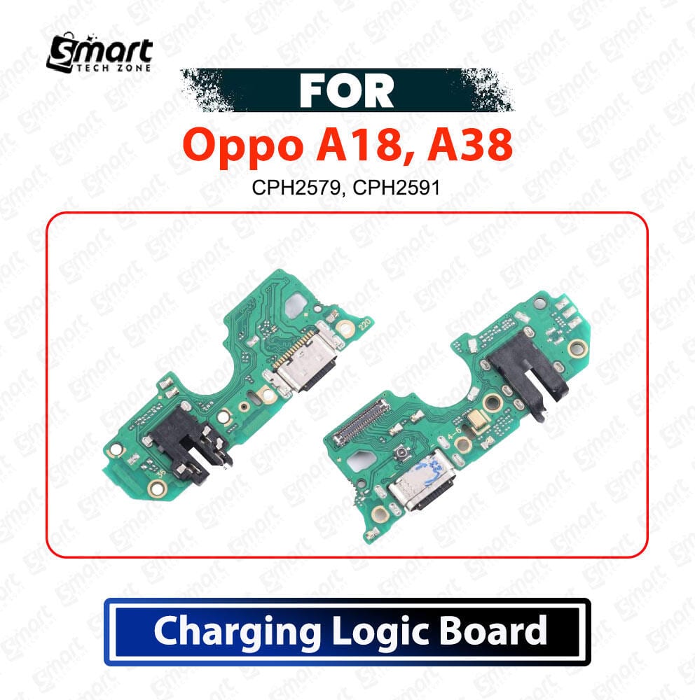Oppo A18, A38 Charging Logic Board Charging Port USB Plug PCB Dock Connector Replacement Spare Repair Part For CPH2579, CPH2591