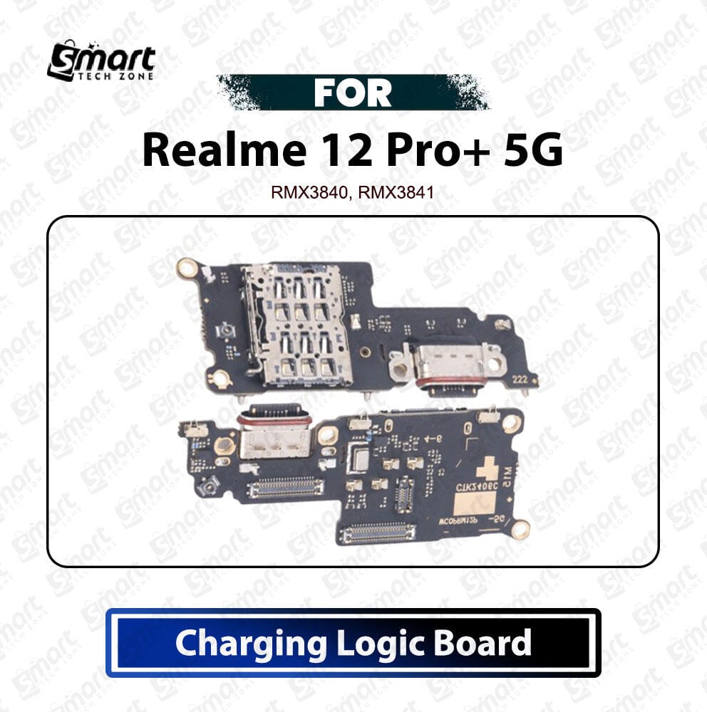 Realme 12 Pro+ 5G Charging Logic Board Charging Port USB Plug PCB Dock Connector Replacement Spare Repair Part For RMX3840, RMX3841