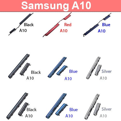 Compatible with Samsung Galaxy A10 (SM-A105F, SM-A105G, SM-A105M, SM-A105FN) External Side Buttons Power On Off + Volume Control Button Outside Side Keys