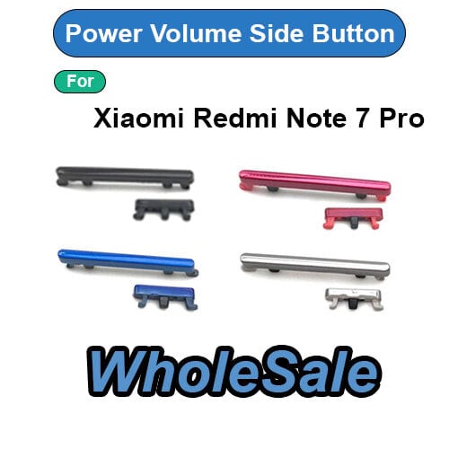(WholeSale) 10 Pcs/ 5 Pcs/ Lot Power Volume Button Out Side Key For Xiaomi Redmi Note 7 Pro External Volume Button + Power ON OFF