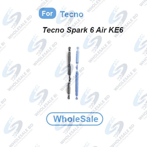 Power Volume Out Side Key Side Button For Tecno Spark 6 Air (KE6) External Volume Button + Power ON OFF (WholeSale)