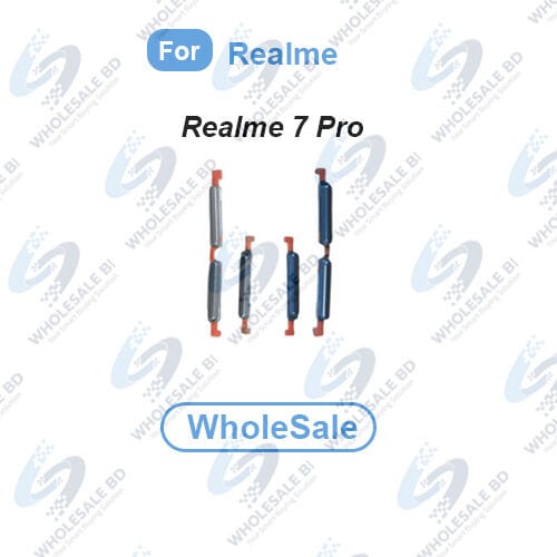 Power Volume Button Out Side Key For Realme 7 Pro (RMX2170) External Side Buttons + Power Off On Buttons (WholeSale)