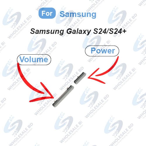 Compatible with Samsung Galaxy S24/S24 Plus External Side Buttons Power On Off + Volume Control Button Outside Side Keys (WholeSale)