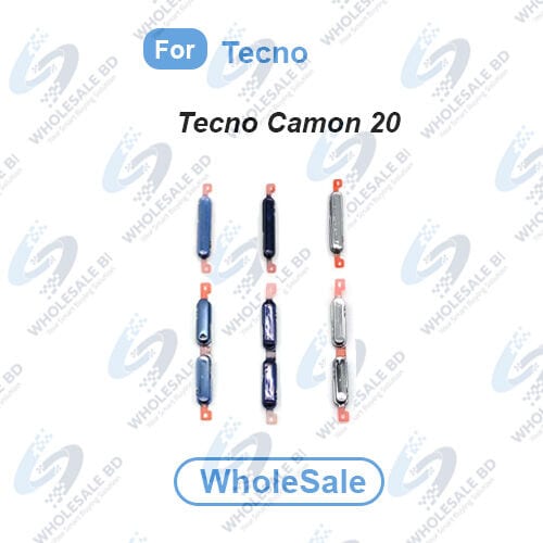 Power Volume Out Side Key Side Button For Tecno Camon 20 (CK6 CK6n) External Volume Button + Power ON OFF (Wholesale)