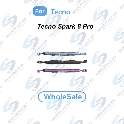 Volume Out Side Key Side Button For Tecno Spark 8 Pro (KG8) External Volume Button (Wholesale)