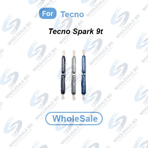 Volume Out Side Key Side Button For Tecno Spark 9t (KH6) External Side Buttons Volume Control Button Outside Side Keys (Wholesale)