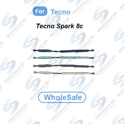 Power Volume Out Side Key Side Button For Tecno Spark 8c (KG5k KG5j) External Volume Button + Power ON OFF (Wholesale)