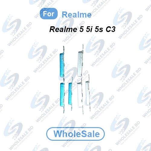 Power Volume Out Side Key Side Button For Realme 5 5i 5s C3 External Volume Button + Power ON OFF (Wholesale)