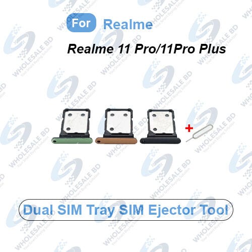 Realme 11 Pro/11 Pro Plus Dual SIM Tray Replacement Slot Holder with SIM Ejector Tool (Wholesale)