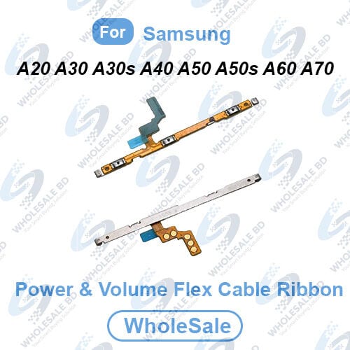 Samsung Galaxy A20 A30 A30s A40 A50 A50s A60 A70 Power and Volume Button Flex Cable Ribbon Replacement Repair Parts (Wholesale)