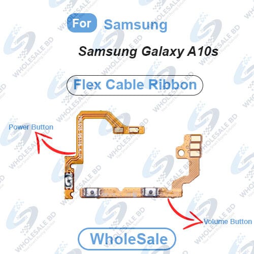 Samsung Galaxy A10s (SM-A107F, SM-A107M) Power and Volume Button Flex Cable Ribbon Replacement Repair Parts (Wholesale)
