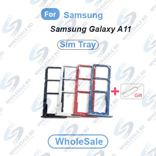 Sim Tray for Samsung Galaxy A11 (Free High Quality Sim Ejector Pin) premium replacement (Wholesale)