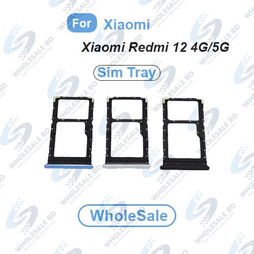 Xiaomi Redmi 12 4G/5G Sim Tray Micro SD Card Slot with Sim Ejector Pin Replacement Parts (Wholesale)