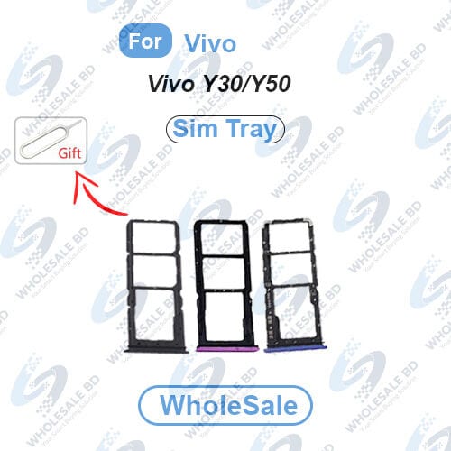 Vivo Y30/Y50 Sim Tray and Micro SD Card Slot Replacement (Free High Quality Sim Ejector Pin) (Wholesale)