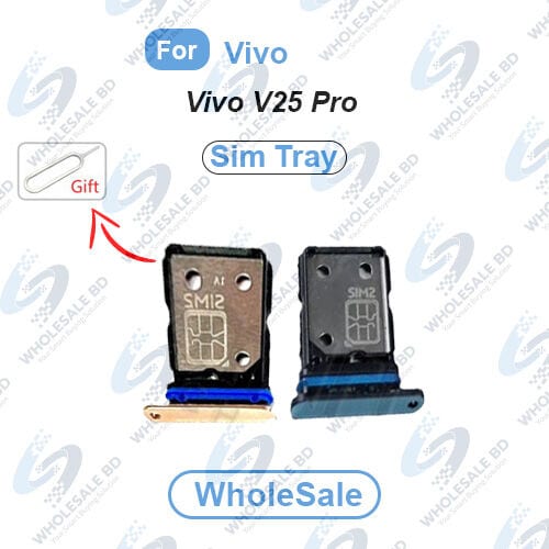 Vivo V25 Pro Sim Tray and Micro SD Card Slot Replacement (Free High Quality Sim Ejector Pin) (Wholesale)
