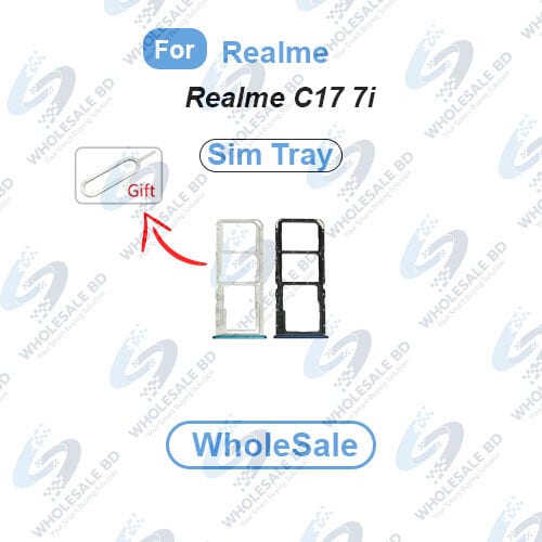 Realme C17 7i Sim Tray and Micro SD Card Slot Replacement (Free High Quality Sim Ejector Pin) (Wholesale)