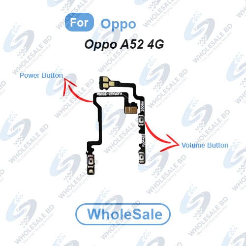 Oppo A52 4G Power On/Off Switch Button Side Volume Up Down Buttons Flex Cable Replacement Parts (Wholesale)