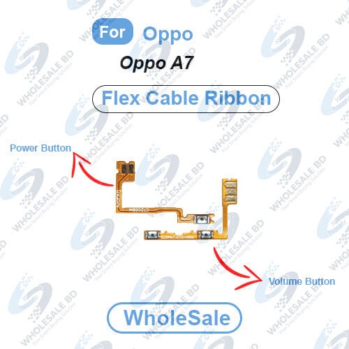 Oppo A7 Power On/Off Switch Button Side Volume Up Down Buttons Flex Cable Replacement Parts (Wholesale)