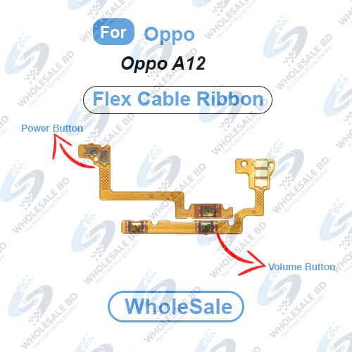 Oppo A12 Power On/Off Switch Button Side Volume Up Down Buttons Flex Cable Replacement Parts (Wholesale)