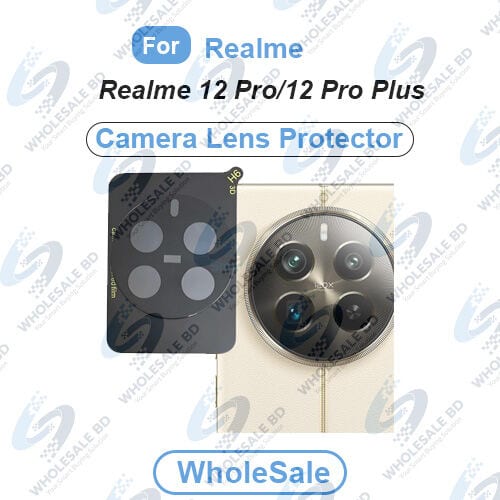 3D Camera Glass Lens Cover Tempered Glass Protector for Realme 12 Pro/12 Pro Plus Scratch Resistant, Crystal Clear, Bubble-Free Installation (Wholesale)