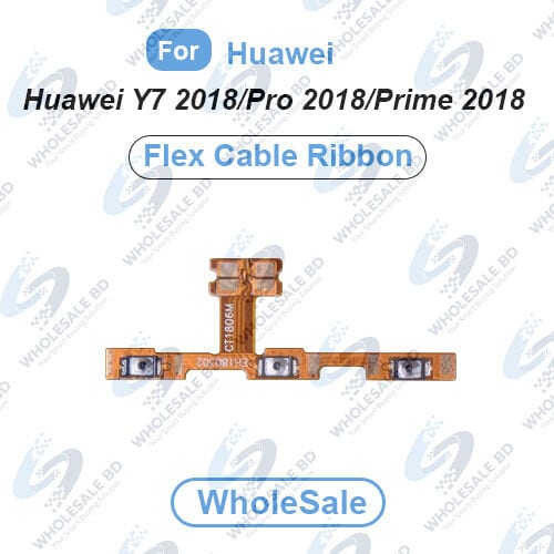 Huawei Y7 2018/Y7 Pro 2018/Y7 Prime 2018 Power On/Off Switch Button Side Volume Up Down Buttons Flex Cable Replacement Parts (Wholesale)