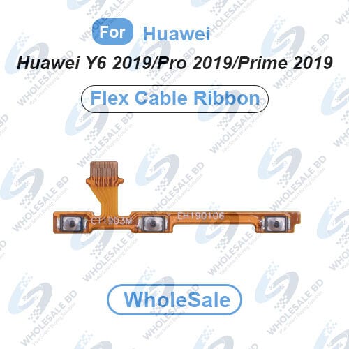 Huawei Y6 2019/Y6 Pro 2019/Y6 Prime 2019 Power On/Off Switch Button Side Volume Up Down Buttons Flex Cable Replacement Parts (Wholesale)