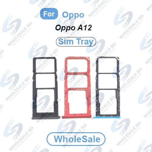 Oppo A12 SIM Tray Replacement Slot Holder SD Card Slot with Sim Ejector Sim Tray Repair Parts (Wholesale)