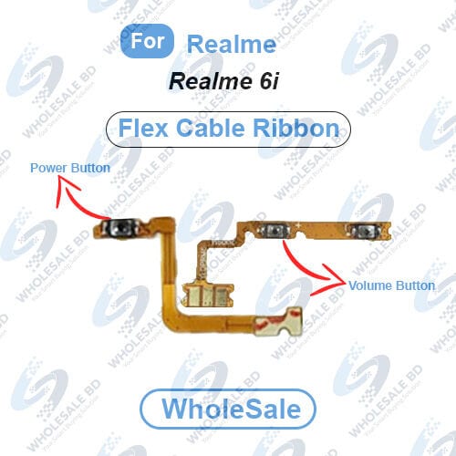 Realme 6i Power On/Off Switch Button Side Volume Up Down Buttons Flex Cable Replacement Parts (Wholesale)