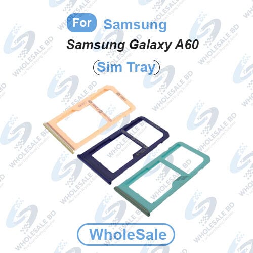 Samsung Galaxy A60 SIM Tray Replacement Slot Holder SD Card Slot with Sim Ejector Sim Tray Repair Parts (Wholesale)