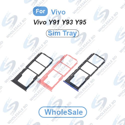 Vivo Y91 Y93 Y95 SIM Tray Replacement Slot Holder Sim Slot /SD Card Tray /Holder Card compatible with Sim Ejector Pin Replacement Parts (Wholesale)
