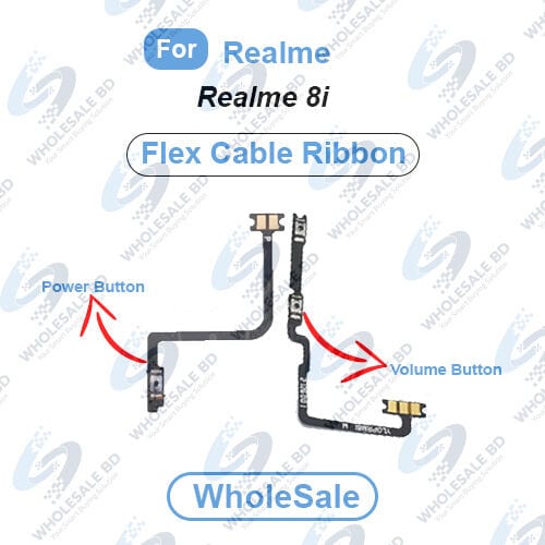 Realme 8i Power On/Off Switch Button Side Volume Up Down Buttons Flex Cable Replacement Parts (Wholesale)
