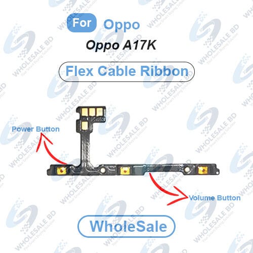 Oppo A17K Power On/Off Switch Button Side Volume Up Down Buttons Flex Cable Replacement Parts (Wholesale)