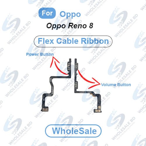 Oppo Reno 8 Power On/Off Switch Button Side Volume Up Down Buttons Flex Cable Replacement Parts (Wholesale)