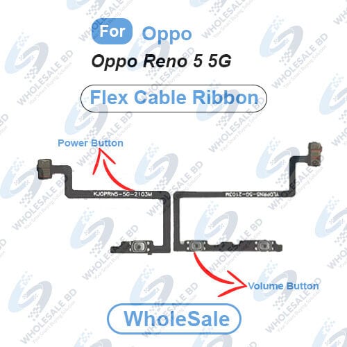 Oppo Reno 5 5G Power On/Off Switch Button Side Volume Up Down Buttons Flex Cable Replacement Parts (Wholesale)