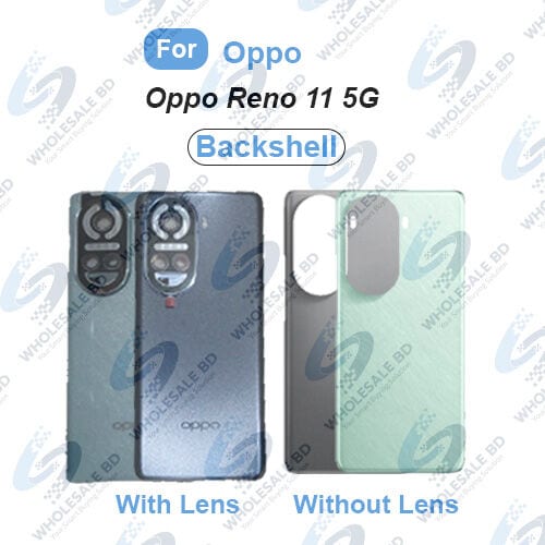 Oppo Reno 11 5G Back Panel/Backshell/Casing +Camera Lens + Side Button With Logo-All Colors Available