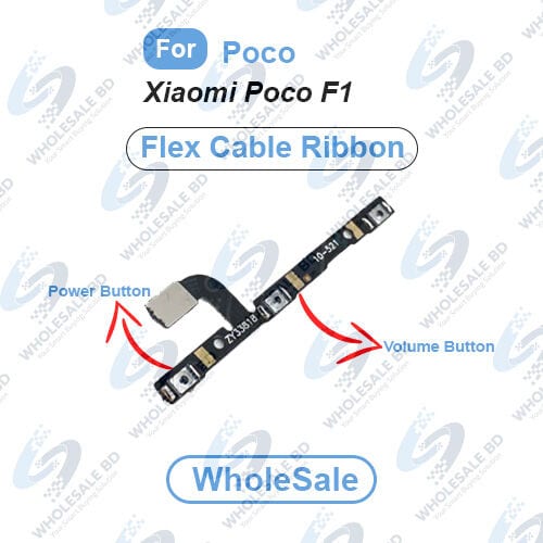 Xiaomi Poco F1 Power On/Off Switch Button Side Volume Up Down Buttons Flex Cable Replacement Parts (Wholesale)
