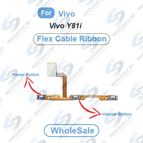 Vivo Y81i Power On/Off Switch Button Side Volume Up Down Buttons Flex Cable Replacement Parts (Wholesale)
