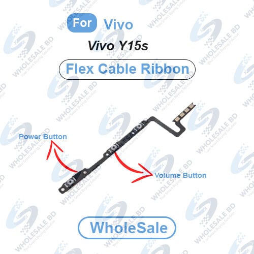 Vivo Y15s Power On/Off Switch Button Side Volume Up Down Buttons Flex Cable Replacement Parts (Wholesale)