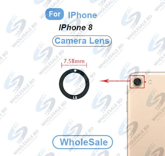 Camera Main Glass Lens for Apple IPhone 8 Replacement Part (Not Tempered Camera Glass Protector) (Wholesale)