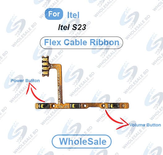 Itel S23 Power On/Off Switch Button Side Volume Up Down Buttons Flex Cable Replacement Parts (Wholesale)