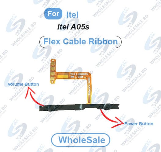 Itel A05s Power On/Off Switch Button Side Volume Up Down Buttons Flex Cable Replacement Parts (Wholesale)