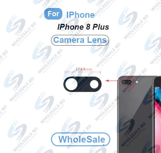 Camera Main Glass Lens for Apple IPhone 8 Plus Replacement Part (Not Tempered Camera Glass Protector) (Wholesale)