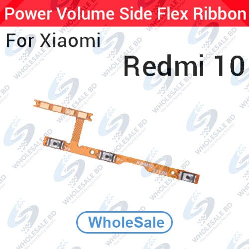 Xiaomi Redmi 10 Power On/Off Switch Button Side Volume Up Down Buttons Flex Cable Replacement Parts (Wholesale)