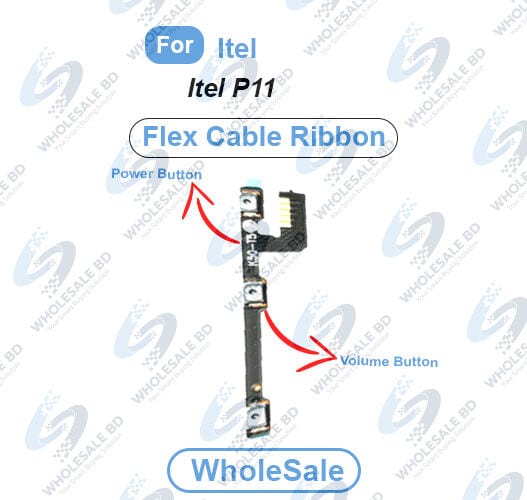 Itel P11 Power On/Off Switch Button Side Volume Up Down Buttons Flex Cable Replacement Parts (Wholesale)