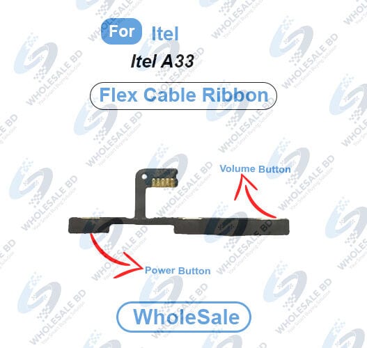 Itel A33 Power On/Off Switch Button Side Volume Up Down Buttons Flex Cable Replacement Parts (Wholesale)